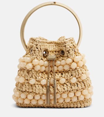 Sac seau Bon Bon Small en raphia | Jimmy Choo