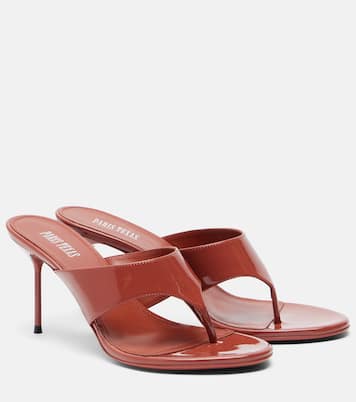 Lidia patent leather thong sandals | Paris Texas
