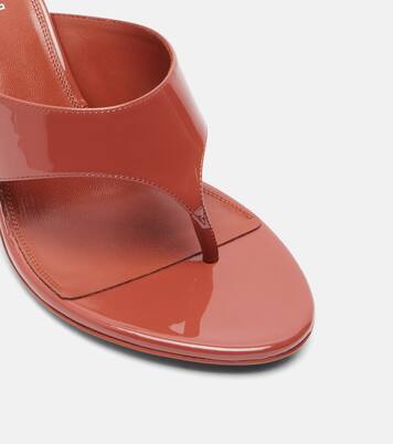 Lidia patent leather thong sandals | Paris Texas
