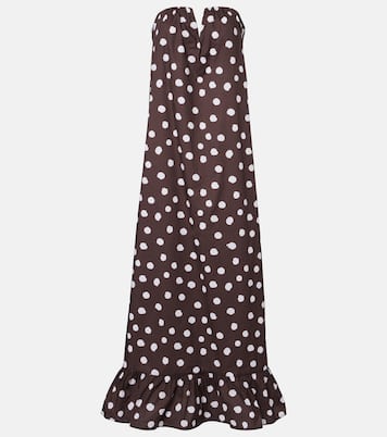 Polka-dot cotton-blend maxi dress | Adriana Degreas