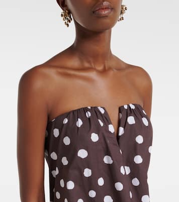 Polka-dot cotton-blend maxi dress | Adriana Degreas