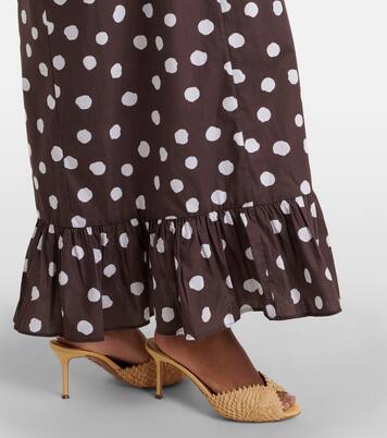 Polka-dot cotton-blend maxi dress | Adriana Degreas