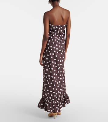 Polka-dot cotton-blend maxi dress | Adriana Degreas