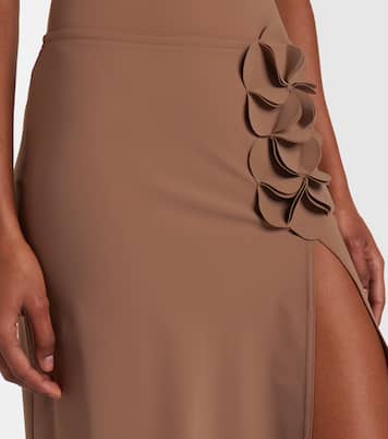 Tess floral-appliqué beach cover-up | Karla Colletto