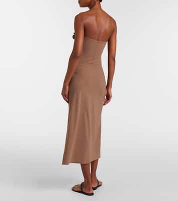 Tess floral-appliqué beach cover-up | Karla Colletto