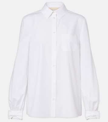 Bow-detail cotton poplin shirt | Valentino