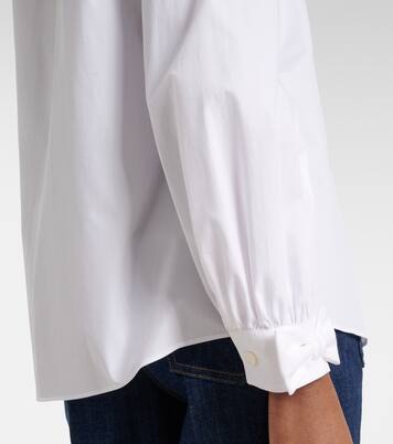 Bow-detail cotton poplin shirt | Valentino
