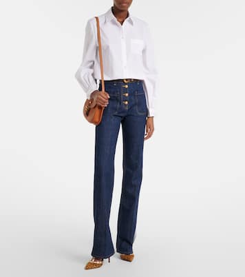 Bow-detail cotton poplin shirt | Valentino