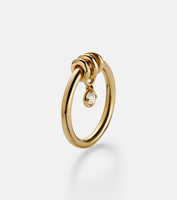 Ring Pia aus Sterlingsilber mit 18kt Gelbgold und Diamant | Spinelli Kilcollin
