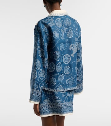 بلوزة من الكتان بطبعات Lucky | Alémais