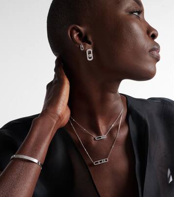 Collar Move de oro blanco de 18 ct con diamantes | Messika