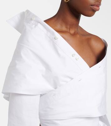 Off-shoulder cotton top | Balenciaga