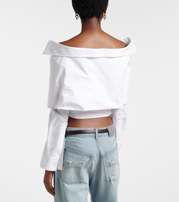 Off-shoulder cotton top | Balenciaga