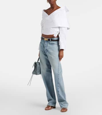 Off-shoulder cotton top | Balenciaga