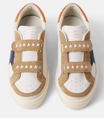 May suede-trimmed leather sneakers | Golden Goose Kids