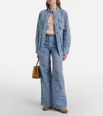 Taylor floral wide-leg jeans | Veronica Beard