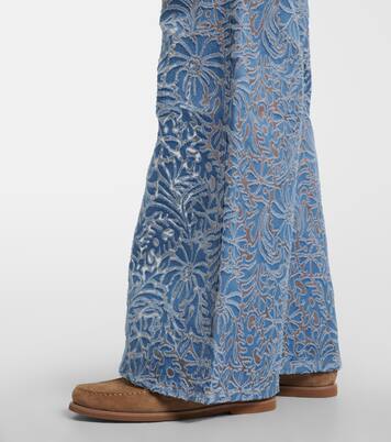 Taylor floral wide-leg jeans | Veronica Beard