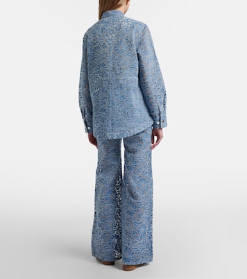 Taylor floral wide-leg jeans | Veronica Beard