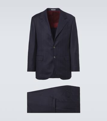 Pinstripe virgin wool suit | Brunello Cucinelli