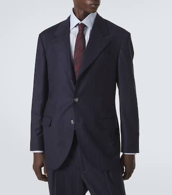 Pinstripe virgin wool suit | Brunello Cucinelli