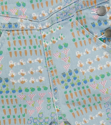 Baby printed denim overalls | Stella McCartney Kids
