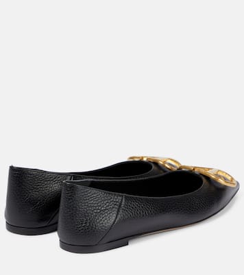 VLogo leather ballet flats | Valentino Garavani