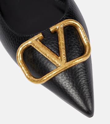 VLogo leather ballet flats | Valentino Garavani