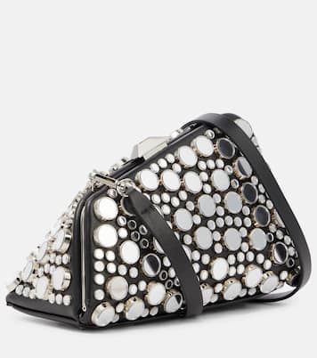 Verzierte Clutch Midnight Mini aus Leder | The Attico