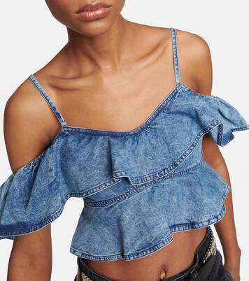 Cropped-Top Voloteo aus Chambray | Marant Etoile