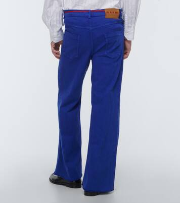 Mid-rise straight cotton-blend pants | Marni