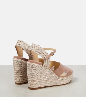 Dellena 100 leather wedge sandals | Jimmy Choo
