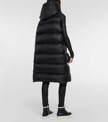 Abrigo con capucha y paneles de plumas | Rick Owens