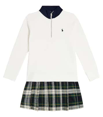 Cotton-blend checked sweater dress | Polo Ralph Lauren Kids