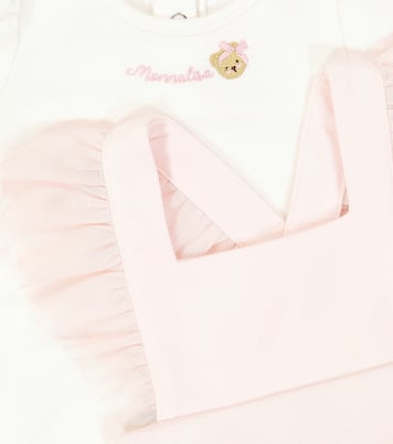 Bébé – Ensemble robe et body en coton et tulle | Monnalisa