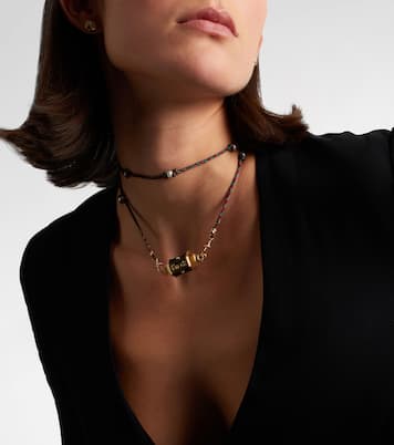 Knock on Wood 18kt gold locket necklace with diamonds | Marie Lichtenberg