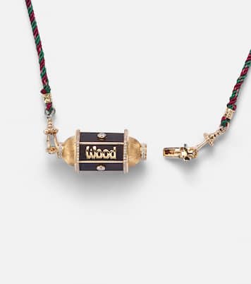 Knock on Wood 18kt gold locket necklace with diamonds | Marie Lichtenberg