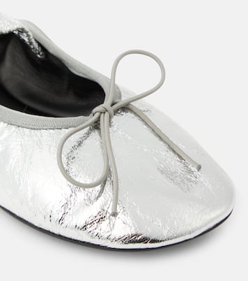 Metallic leather ballet flats | Proenza Schouler