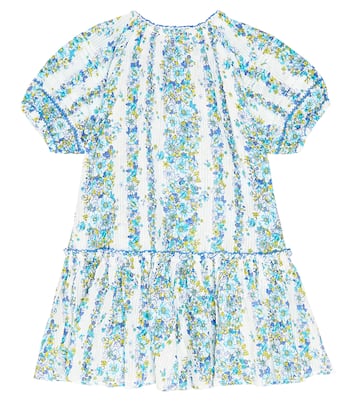 Andrea striped floral cotton dress | Poupette St Barth Kids