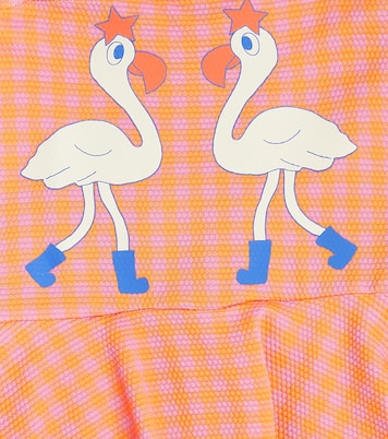 Flamingos checked swimsuit | Tinycottons