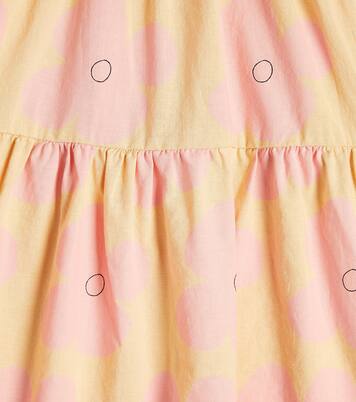 Vestido Pink Flower de algodón a capas | Jellymallow