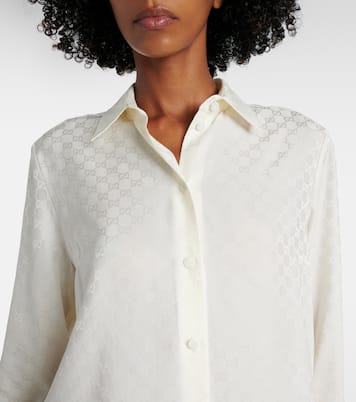 GG silk crêpe shirt | Gucci