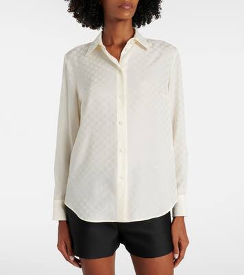 GG silk crêpe shirt | Gucci