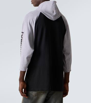 T-shirt en coton mélangé à capuche | Balenciaga
