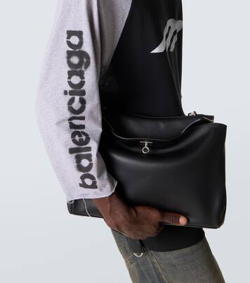 T-shirt en coton mélangé à capuche | Balenciaga