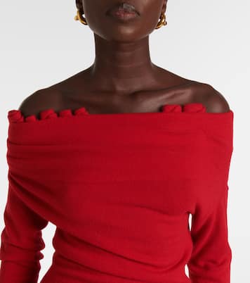 Abito lungo Lunaire  in cashmere con scollo bardot | Altuzarra