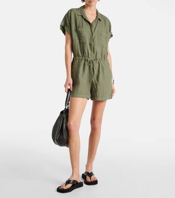 Clare linen romper | Velvet