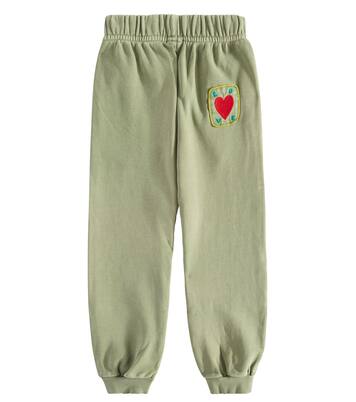 Printed cotton jersey sweatpants | Jellymallow