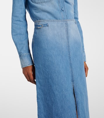 Jupe midi Morelos en coton et lin | Gabriela Hearst