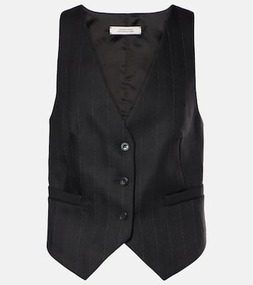 Modern Sophistication pinstripe wool vest | Dorothee Schumacher