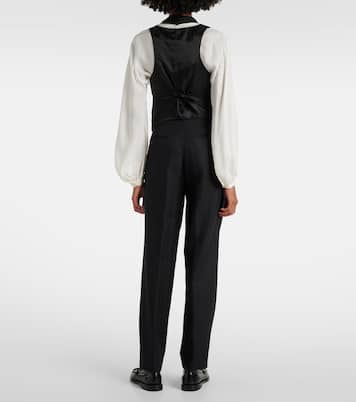 Modern Sophistication pinstripe wool vest | Dorothee Schumacher
